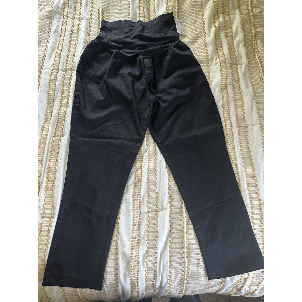 A:Glow Women's Maternity Black Luxe Ankle Dress Pants Size XL Regular - NWT